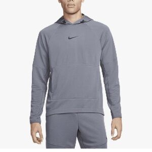 Nike Men's Dri-FIT Fleece Fitness Pullover Iron Grey/Black Size Large